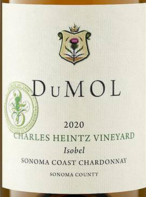 DuMol Chardonnay Sonoma Coast Charles Heintz Vyd. Isobel 2020