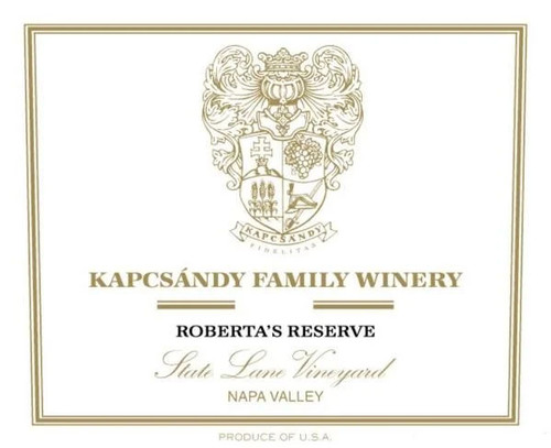 Kapcsándy Roberta's Reserve Yountville State Lane Vineyard 2021