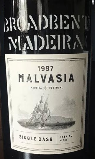 Broadbent Madeira Malvasia Colheita Single Cask M233 1997 500ml
