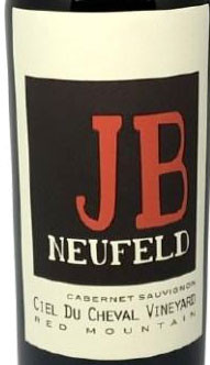 JB Neufeld Cabernet Sauvignon Red Mountain Ciel du Cheval Vyd 2022