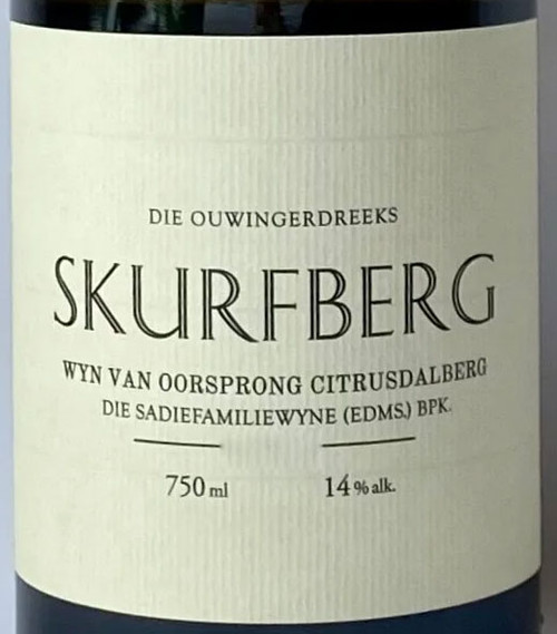 Sadie Family Skurfberg (Chenin Blanc) Olifants River Region 2024