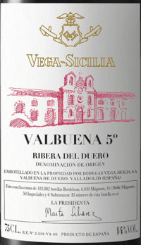 Vega Sicilia Ribera del Duero Valbuena 5 2020