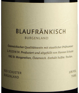 Schuster/Rosi Blaufränkisch Burgenland 2022