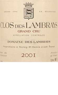 Lambrays Clos des Lambrays Grand Cru 2001 1.5L