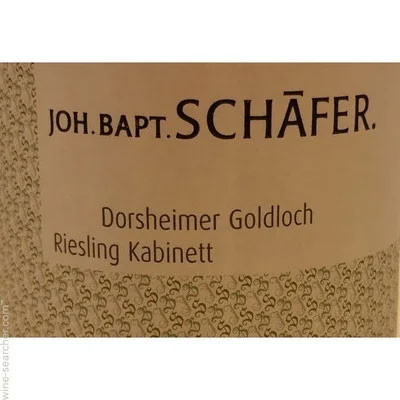 Schäfer/Joh. Bapt. Riesling Kabinett Dorsheimer Goldloch Auction 2021
