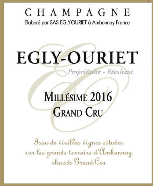 Egly-Ouriet Brut Champagne Millésimé Grand Cru 2016