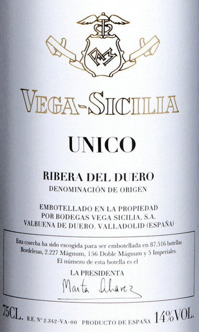 Vega Sicilia Único Ribera del Duero 2016