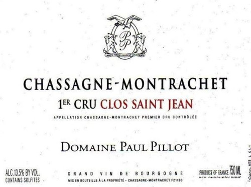 Pillot/Paul Chassagne-Montrachet 1er cru Clos Saint-Jean Rouge 2023
