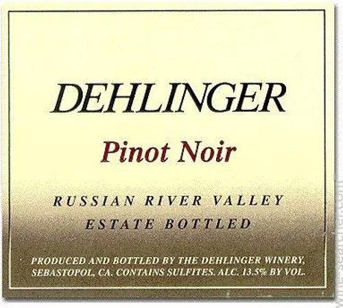 Dehlinger Pinot Noir Russian River Valley 2014