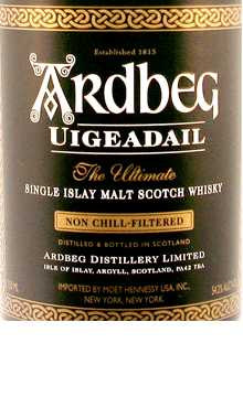 Ardbeg Uigeadail Single Malt Scotch Whisky (108.4 Proof