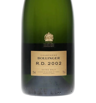 Bollinger R.D. 2002 シャンパン 750ml Bollinger Extra Brut Champagne R.D. 2002 - Woodland Hills Wine Company