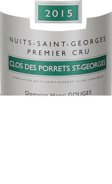 Gouges Nuits-St-Georges 1er cru Clos des Porrets 2015 - Woodland Hills ...