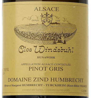 Zind-Humbrecht Pinot Gris Alsace Clos Windsbuhl 2023 - Woodland