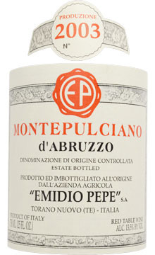 Emidio Pepe Montepulciano d'Abruzzo 2003 - Woodland Hills Wine Company