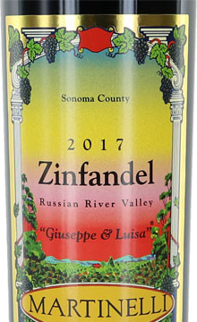 Martinelli Zinfandel Russian River Valley Giuseppe & Luisa 2017