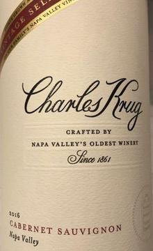 Wines - Charles Krug Napa Valley Cabernet Sauvignon