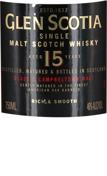 Glen Scotia 15 Year Old Single Malt Scotch Whisky - Woodland Hills
