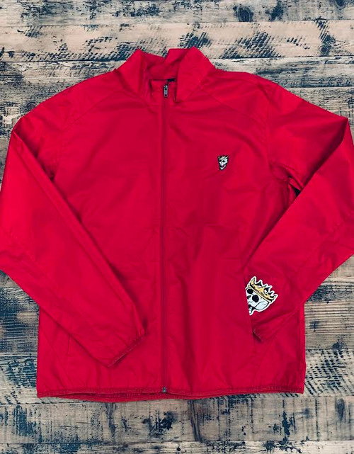 SKULL & CROWN ZIP UP WIND BREAKER