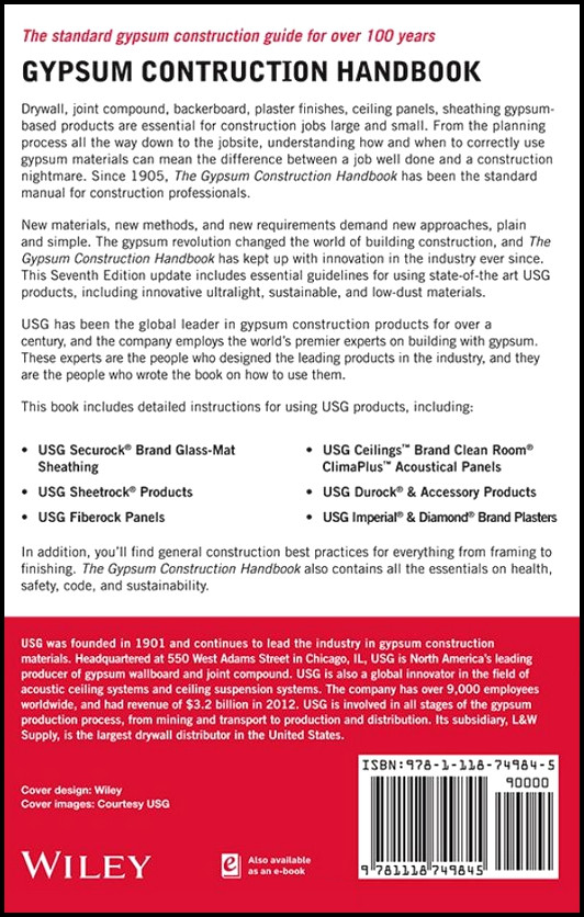 The Gypsum Construction Handbook 9781118749845 Contractor Resource