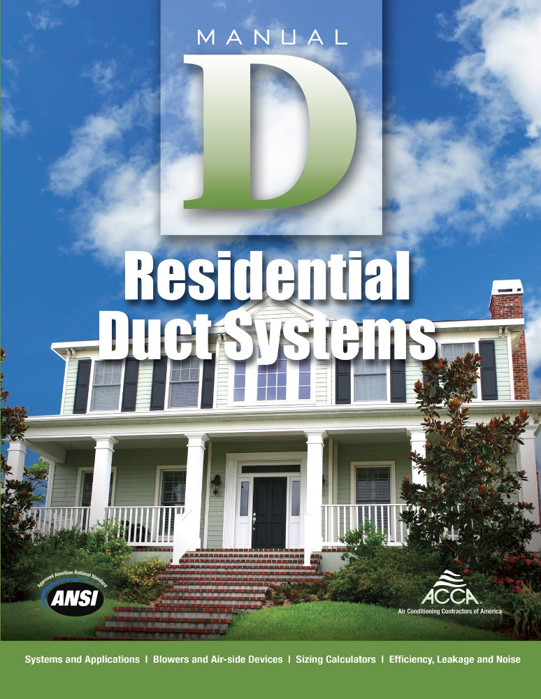 Manual D Residential Duct Systems 9781892765505 Contractor Resource