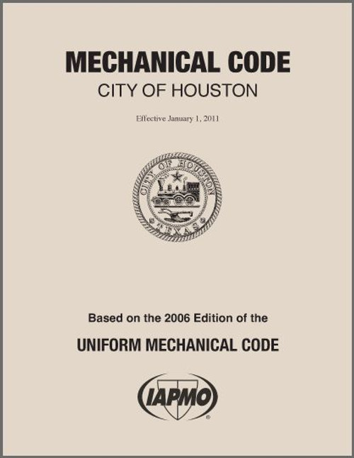 2011 Houston Mechanical Code Amendments