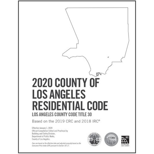 2020 County of Los Angeles Residential Code Amendments - ISBN#9781609839451