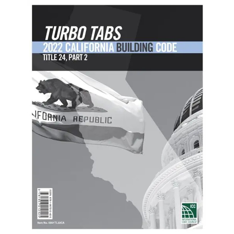 2022 California Building Code Turbo Tabs-ISBN#9781957212425