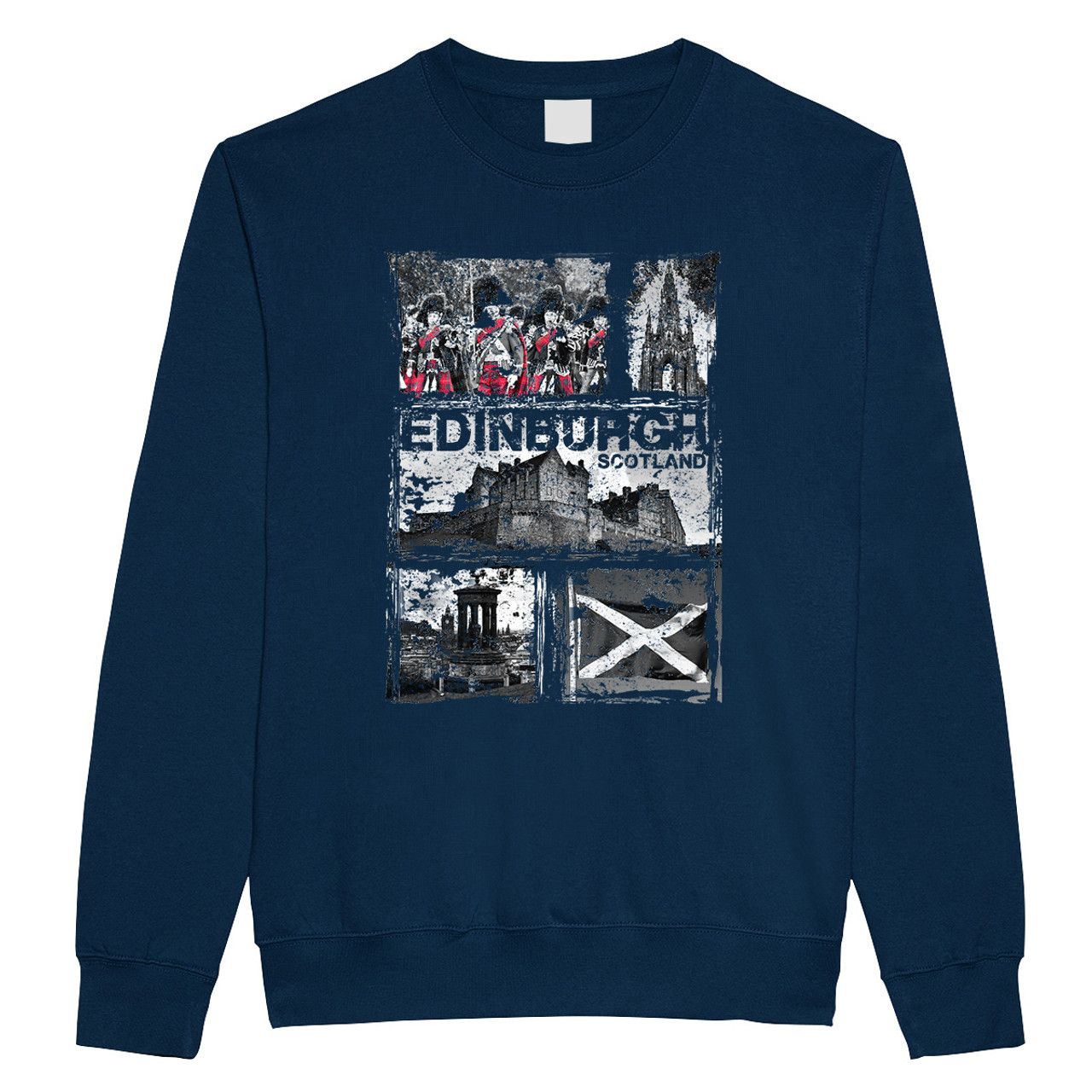 Edinburgh Distressed Photo Collage Sweatshirt