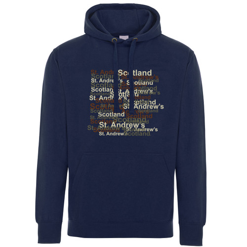 St Andrews Repeated Text Hoodie