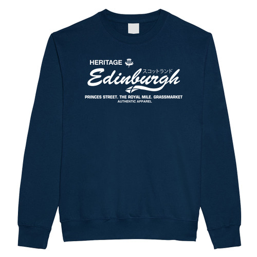 Heritage Edinbugh White Text Sweatshirt