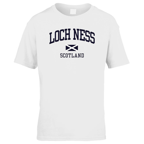 Loch Ness Scotland Saltire Design Kids T-Shirt
