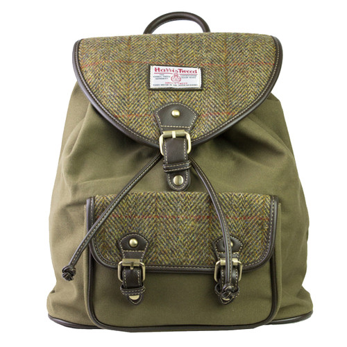 Harris Tweed Green Rucksack