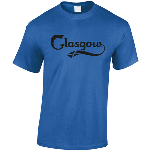 Glasgow Black Swoosh Design T-Shirt