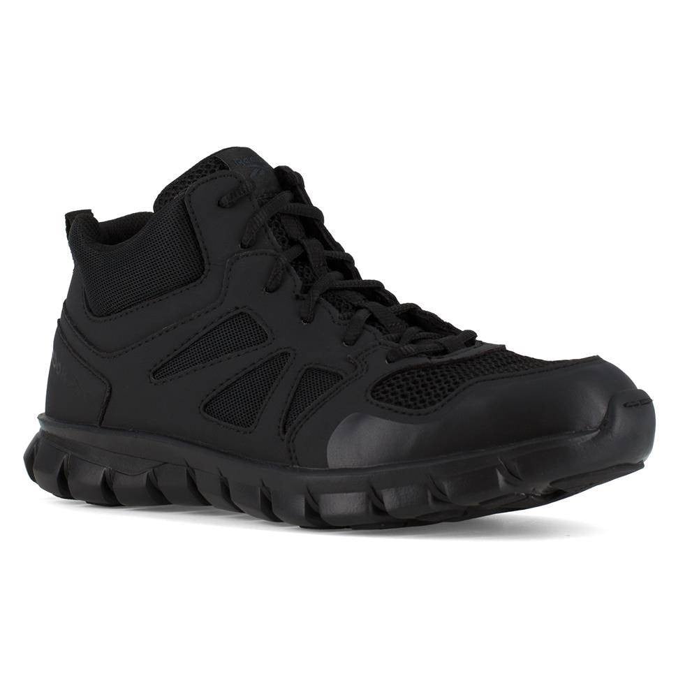 個人装備 Reebok SubliteCushion Tactical Mid Black Men's Reebok Sublite Cushion Tactical Mid Boots | WorkBoots.com