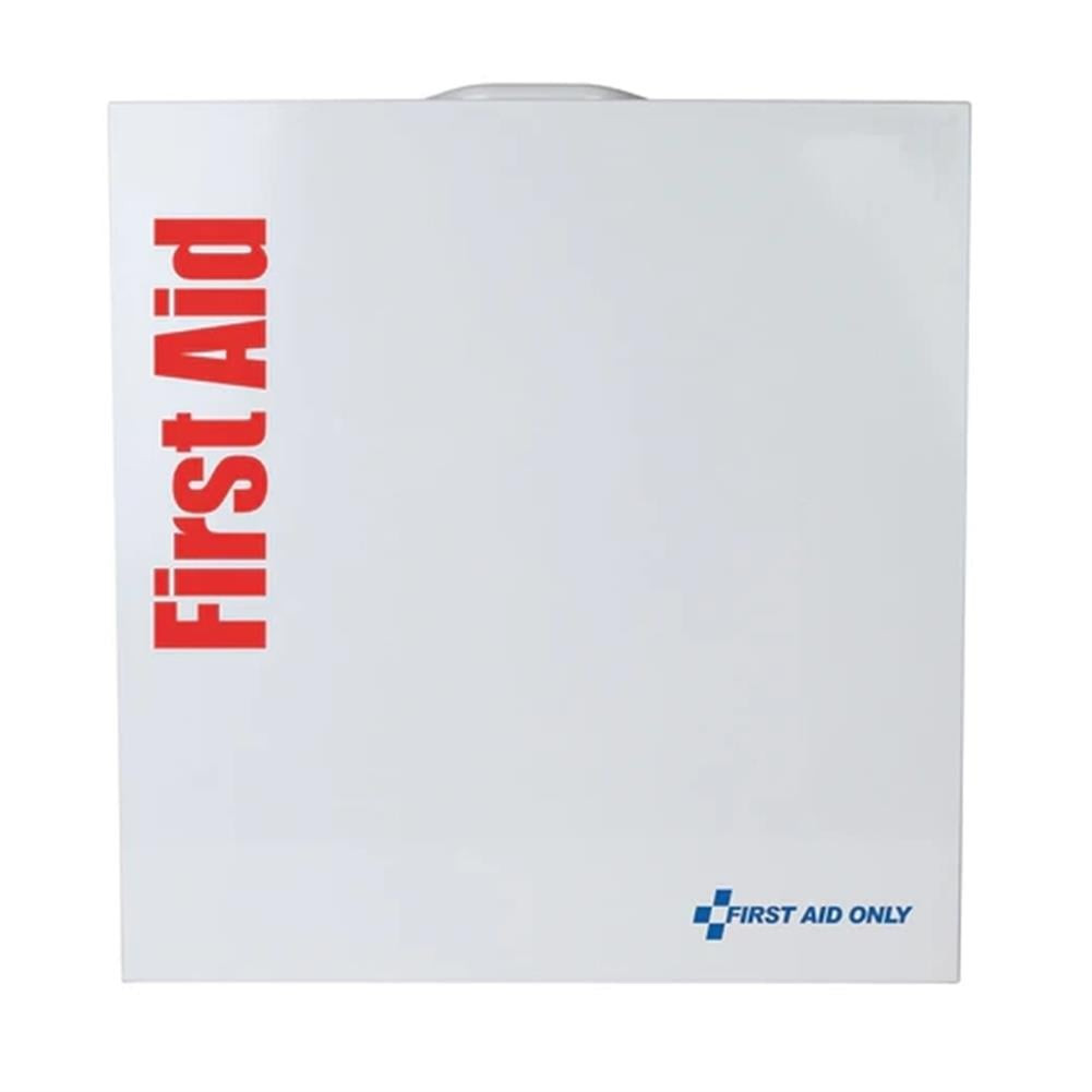 First Aid Only SmartCompliance Large ANSI 2021 B Metal First Aid Cabinet with Meds for Food Service