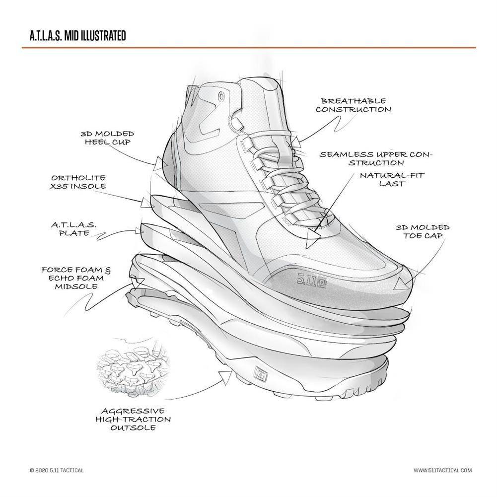 Men's 5.11 A/T Mid Boots