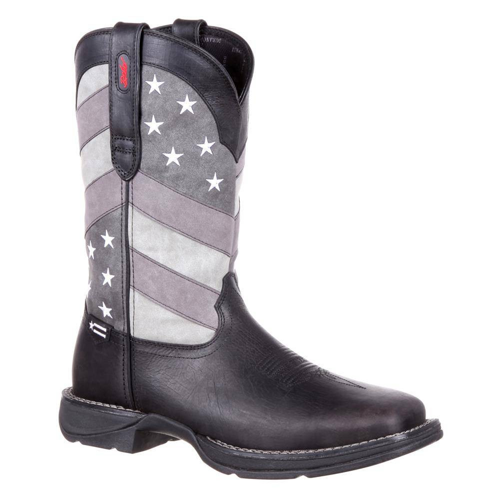 Men's Durango Rebel Faded Black Flag Boots