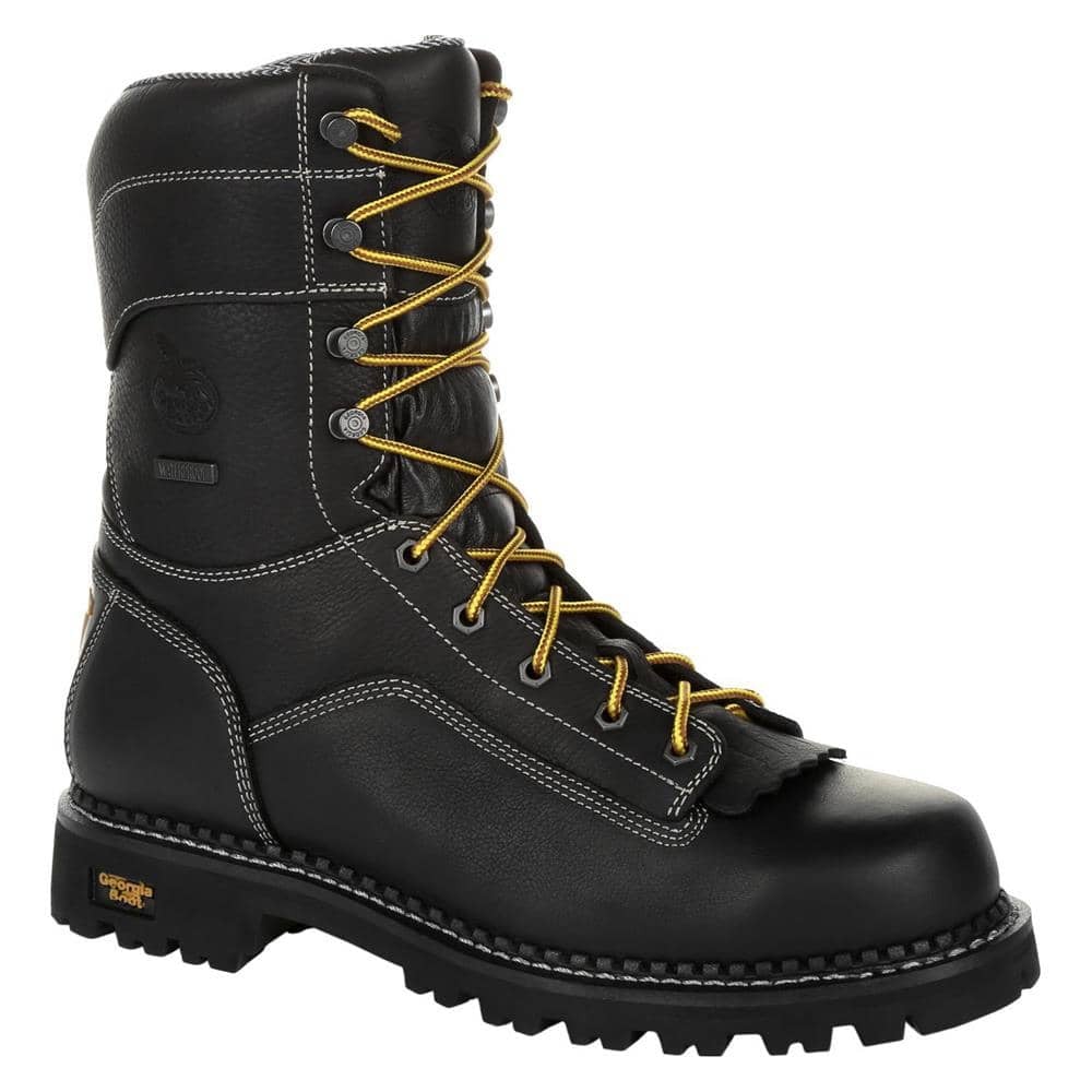 Men's Georgia 9" AMP LT Low-Heel Logger Composite Toe Waterproof Boots