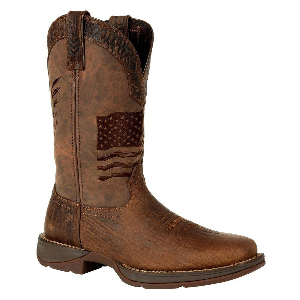 Men's Durango Rebel Distressed Flag Embroidery Western Boots