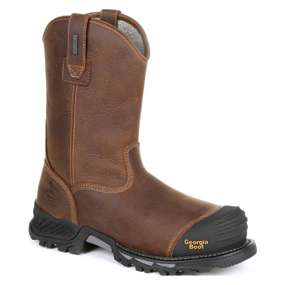 Men's Georgia 10" Rumbler Pull-On Composite Toe Waterproof Boots