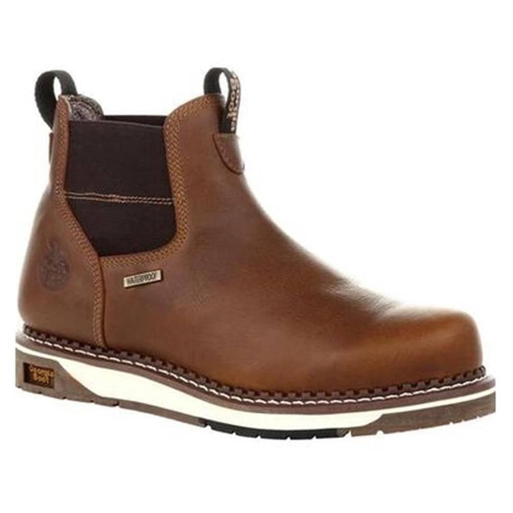Men's Georgia AMP LT Wedge Chelsea Steel Toe Waterproof Boots