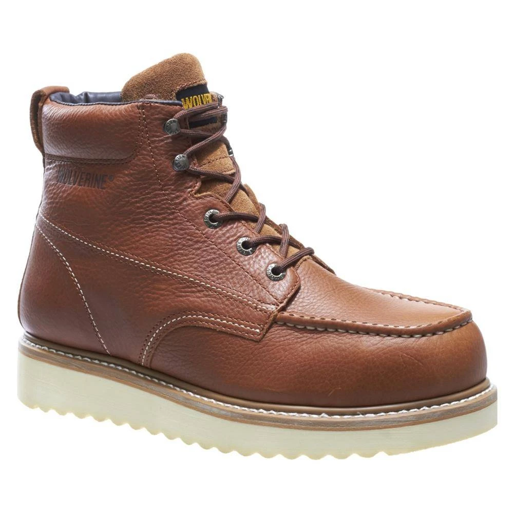 Men's Wolverine 6" Moc-Toe Wedge Heel Steel Toe Boots