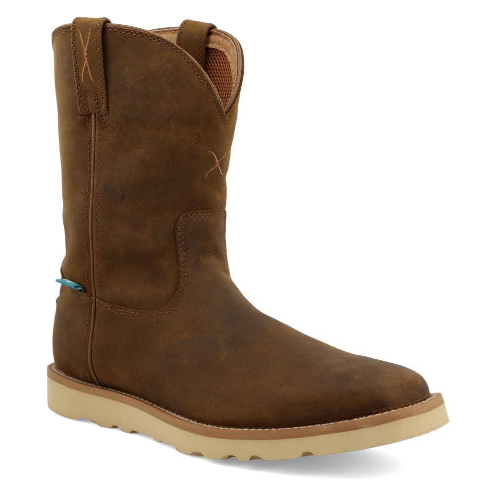 Men's Twisted X 10" Work Pull-On Wedge Sole Waterproof Boots