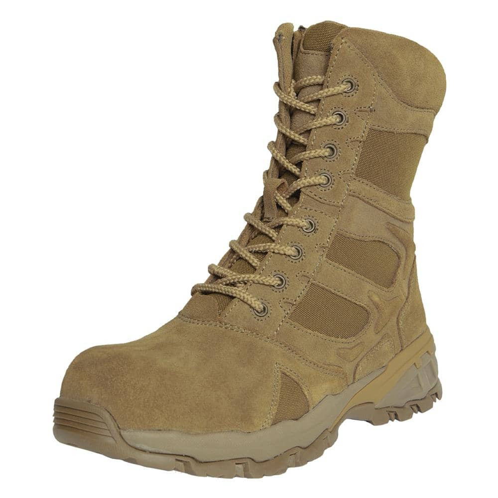 Men's Rothco 8" Forced Entry Composite Toe AR 670-1 Side Zip Tactical Boots
