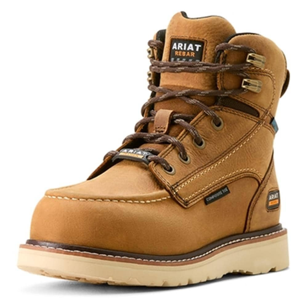 Women's Ariat Rebar Wedge Moc Toe Waterproof Composite Toe Boots