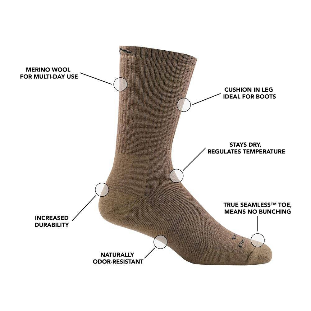 Men's Darn Tough Boot Heavyweight Tactical Socks with Full Cushion