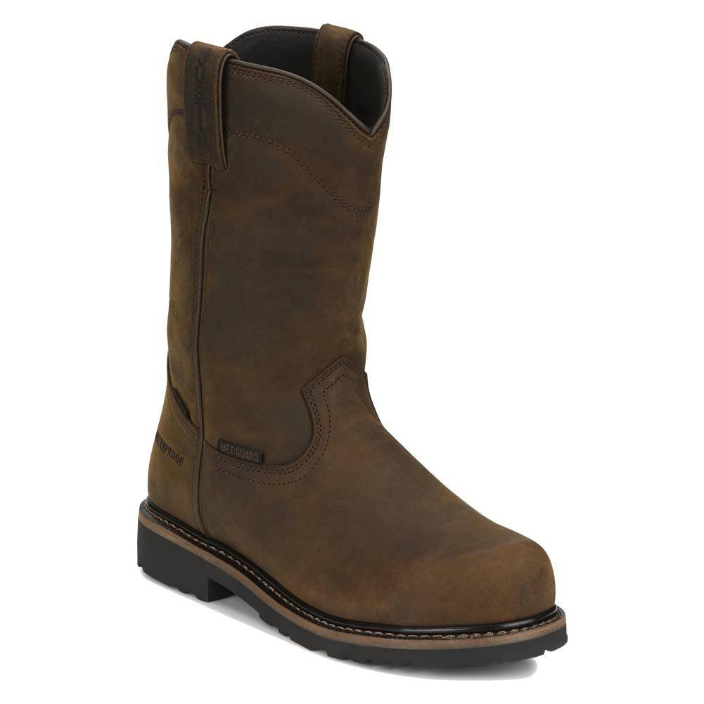Men's Justin 10" Pulley Composite Toe Waterproof Boots