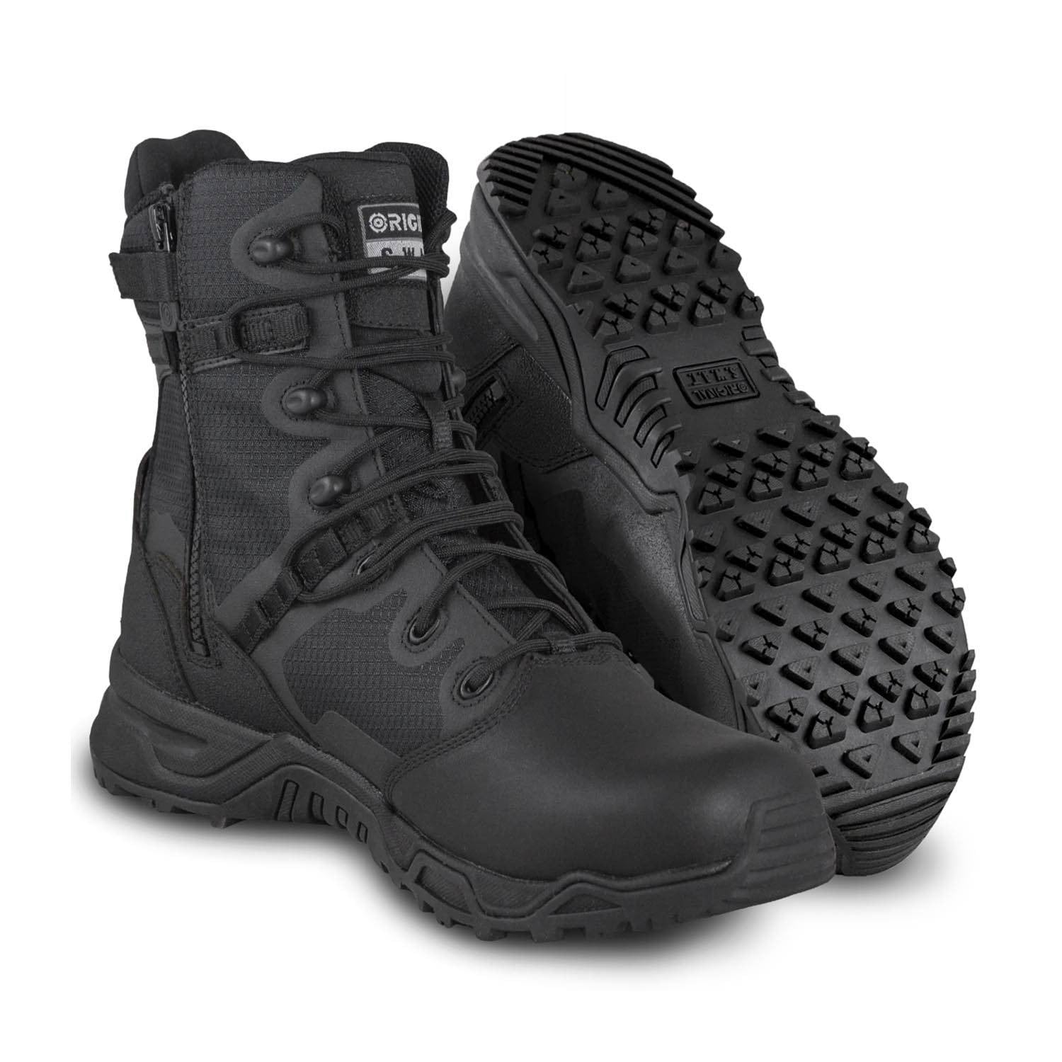 Original S.W.A.T. Alpha Fury 2.0 8" Side-Zip Polishable Toe Boots