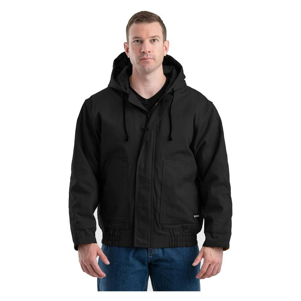 Men's Berne Workwear Flame Resistant Duck Hooded Jacket