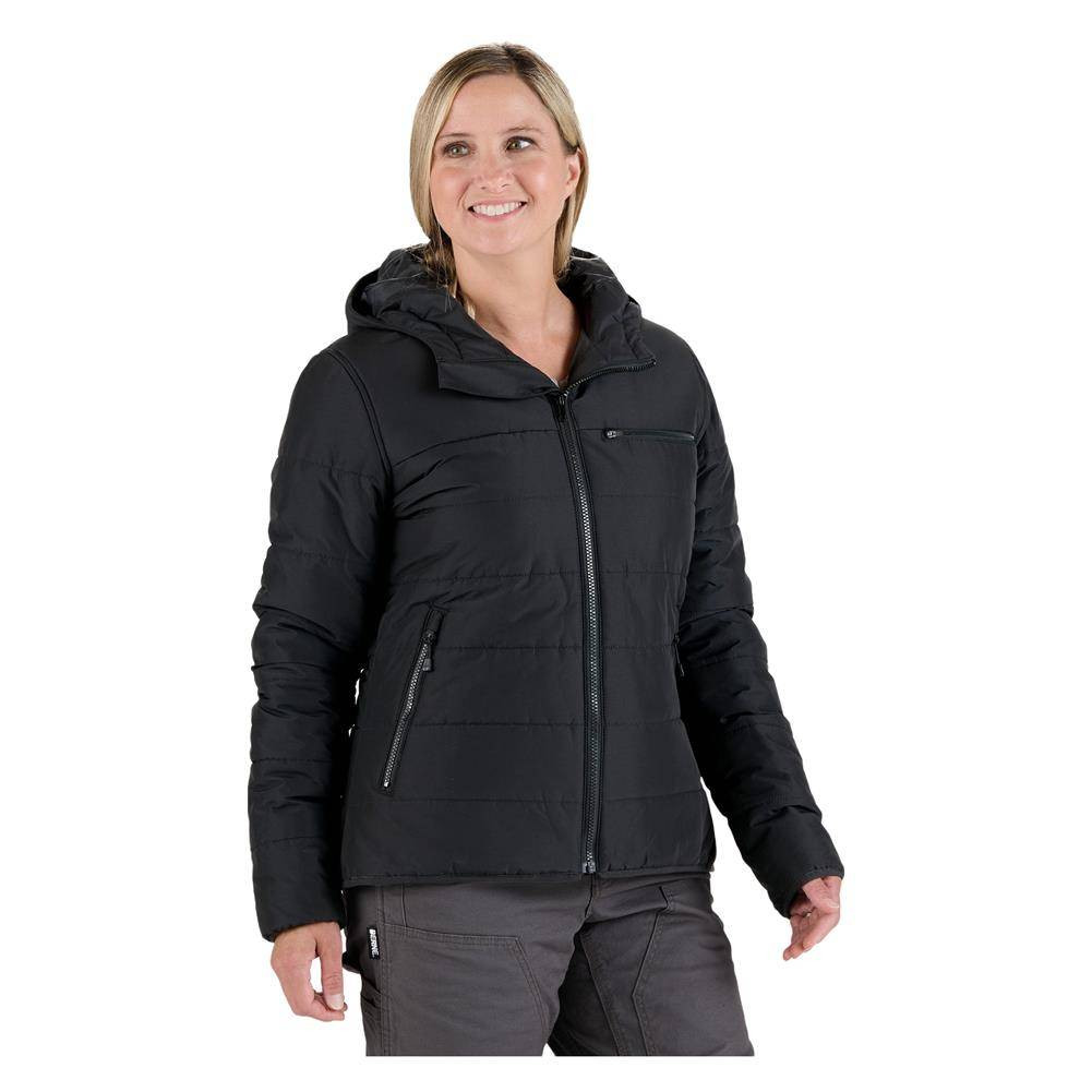 Women's Berne Workwear Channel Quilt Ripstop Hooded Jacket